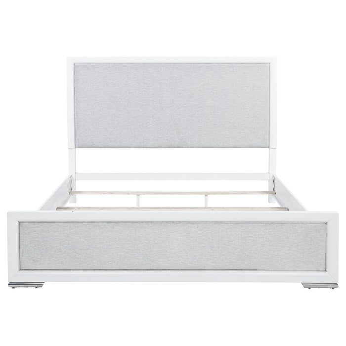 Gracemont 57-inch Eastern King Panel Bed Grey and White