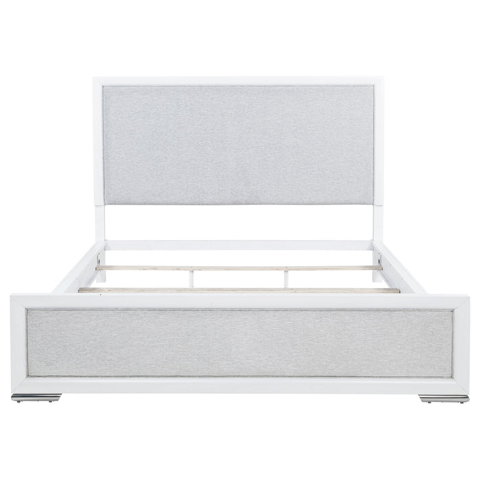 Gracemont 57-inch California King Panel Bed Grey and White