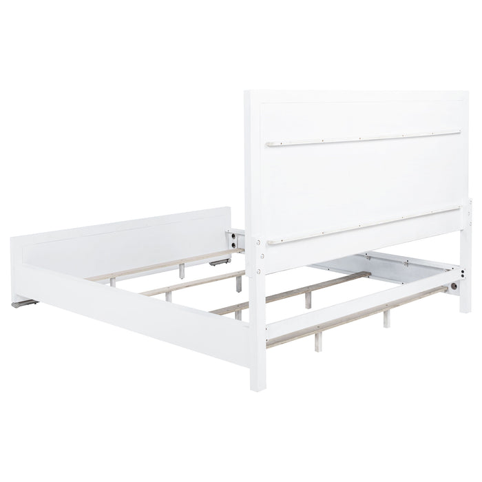 Gracemont 57-inch California King Panel Bed Grey and White