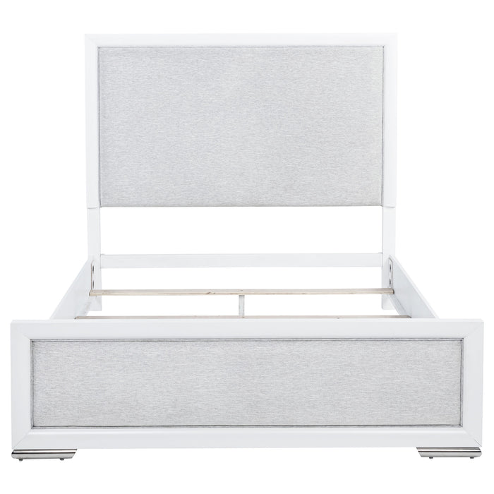 Gracemont 57-inch Queen Panel Bed Grey and White