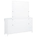 White Gracemont 8-drawer bedroom dresser with attached mirror and sleek wooden finish, designed for modern bedroom storage.