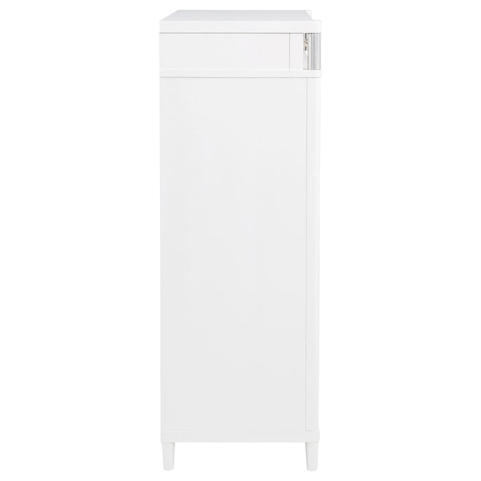 White CoasterEveryday Gracemont 5-drawer bedroom chest of drawers with sleek design and sturdy construction.