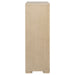 Light elm Ladera 5-drawer bedroom chest of drawers by CoasterEveryday, showcasing sleek furniture with modern design.