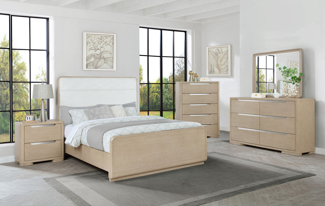 Ladera 5-drawer bedroom chest of drawers in light elm wood, CoasterEveryday furniture with sleek modern design.