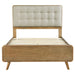Robyn Wood Full Platform Bed in Light Ash finish with clean lines and sturdy wooden frame, modern furniture for bedroom decor