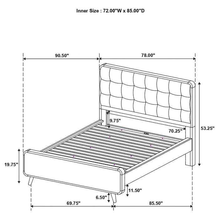 Robyn 5-piece California King Bedroom Set Light Ash