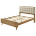 Robyn Wood California King platform bed in light ash wood with sleek modern design, showcasing sturdy frame and clean lines.