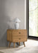Robyn 2-drawer nightstand by CoasterEveryday featuring light ash wood finish, showcasing its modern furniture design and two spacious drawers.