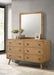 Light ash Robyn 6-drawer bedroom dresser with mirror from CoasterEveryday, showcasing sleek wood finish and modern design
