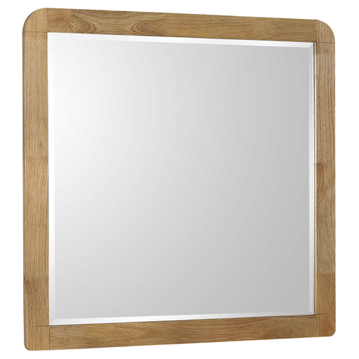 Robyn Dresser Mirror Light Ash by CoasterEveryday, modern furniture with a sleek mirror and light accents in an ash finish.
