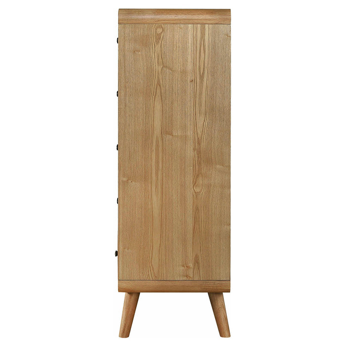 Robyn 5-drawer bedroom chest of drawers in light ash wood, modern CoasterEveryday furniture with sleek design and ample storage space