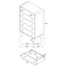 Robyn 5-drawer light ash bedroom chest of drawers by CoasterEveryday, showing sleek wood finish and modern furniture design.