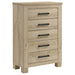 Oakglen 5-piece California King bedroom set by CoasterEveryday featuring weathered oak finish and modern furniture design