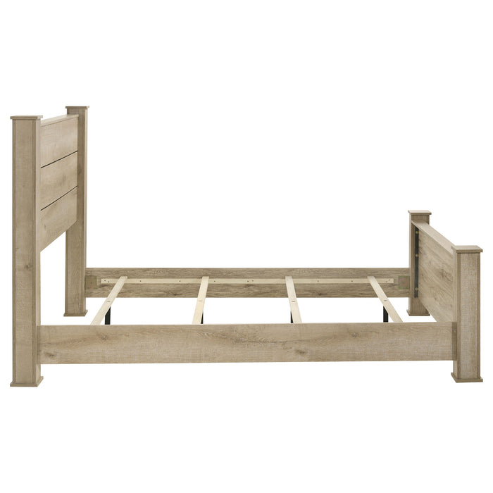 Oakglen 55-inch California King Panel Bed Weathered Oak
