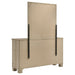 Weathered oak Oakglen 6-drawer bedroom dresser with matching mirror, made of wood furniture by CoasterEveryday.