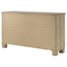 Weathered oak Oakglen 6-drawer bedroom dresser with sleek drawer pulls, showcasing its furniture design and wood finish.