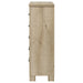 Weathered oak 5-drawer bedroom chest of drawers by CoasterEveryday, showcasing a sturdy wooden furniture piece with metal handles.