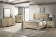 Weathered oak 5-drawer bedroom chest of drawers by CoasterEveryday, showing the sturdy wood finish and sleek design.