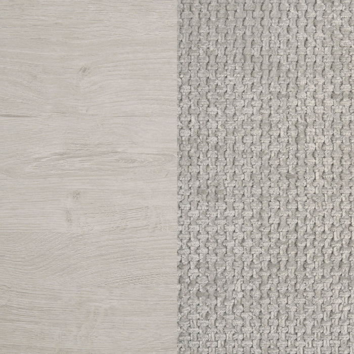 Farre Eastern King Upholstered Platform Panel Bed Washed Grey