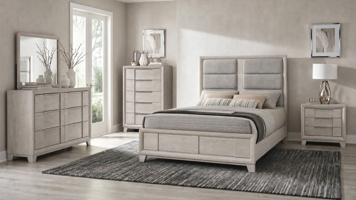 CoasterEveryday Farre 2-drawer nightstand bedside table in washed grey finish