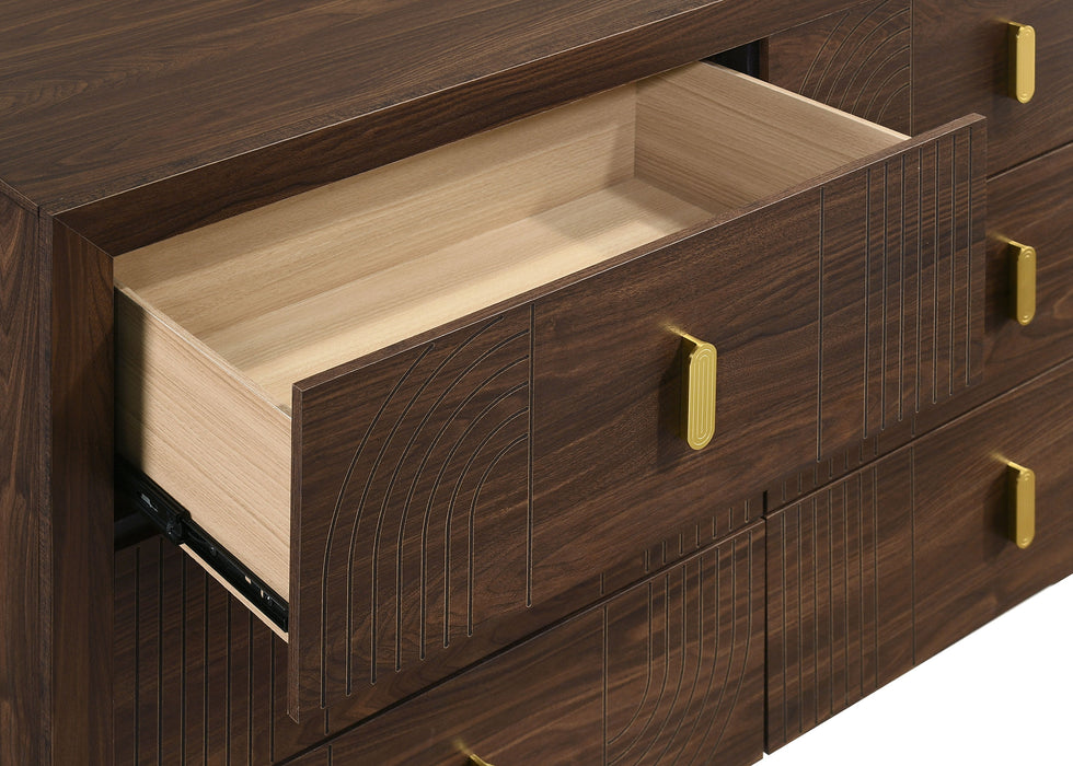 Etienne 5-piece Full Bedroom Set Walnut