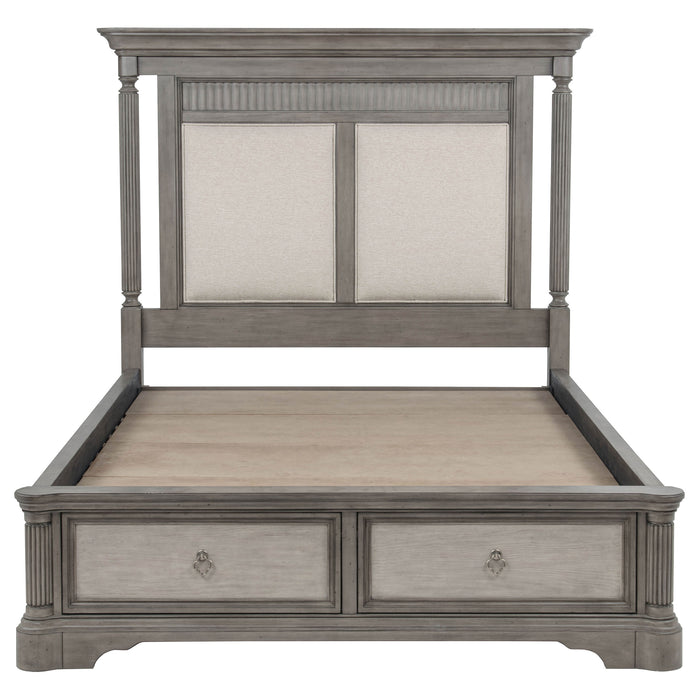 Cresswell 4-piece Eastern King Storage Bedroom Set Weathered Taupe