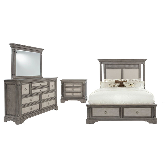 Cresswell 4-piece California King Storage Bedroom Set Taupe