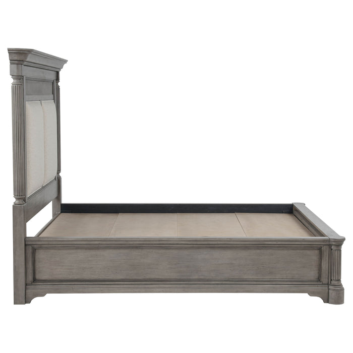 Cresswell California King Storage Platform Bed Weathered Taupe