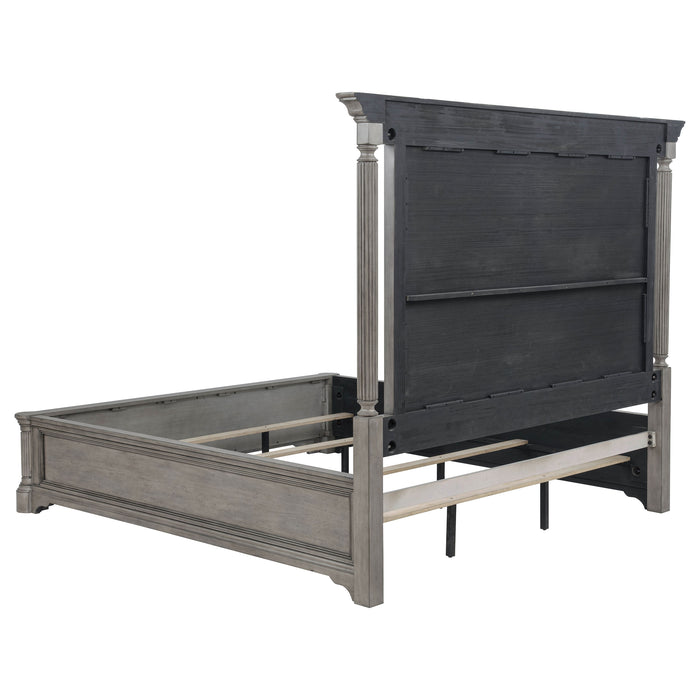 Cresswell California King Upholstered Panel Bed Weathered Taupe