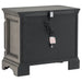 CoasterEveryday Cresswell 4-piece queen bedroom set in weathered taupe with bed frame, dresser, mirror, and nightstands.