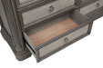 Cresswell 4-piece Queen bedroom set by CoasterEveryday in weathered taupe, includes bed frame, dresser, mirror, and nightstands.