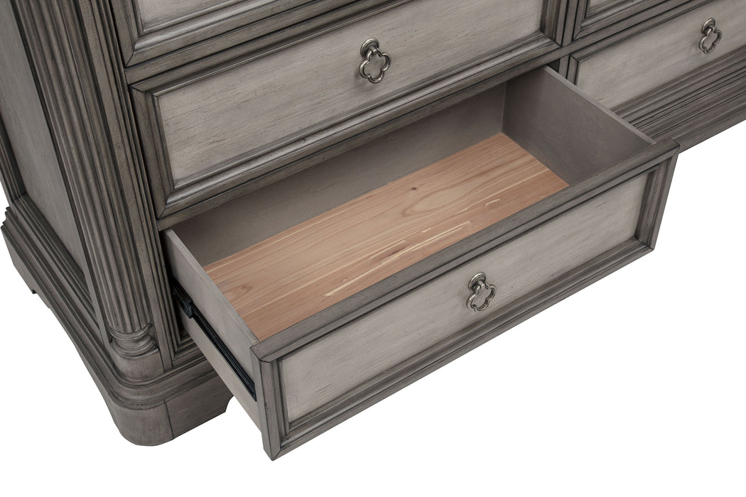 Cresswell 8-drawer Dresser with Mirror Weathered Taupe