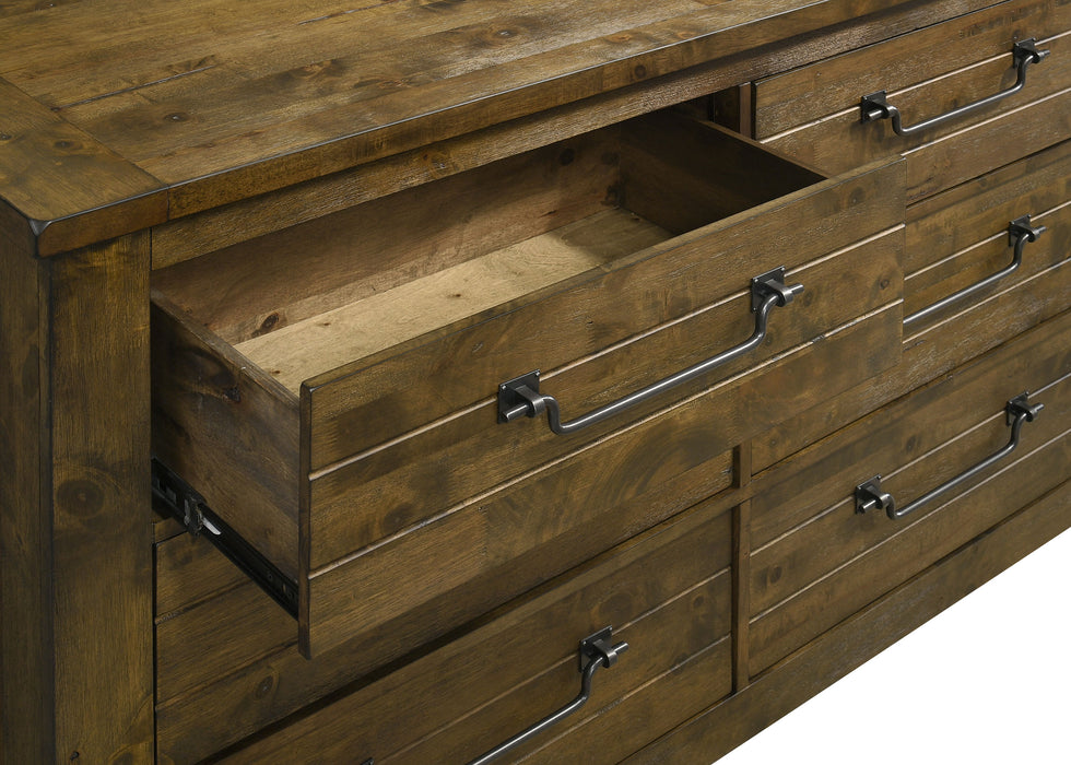 Doherty 4-piece Eastern King Bedroom Set Rustic Brown