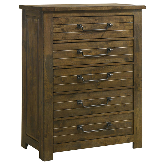 Doherty 5-piece Eastern King Bedroom Set Rustic Brown