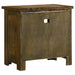 Rustic brown Doherty 4-piece Queen bedroom set by CoasterEveryday, including bed frame, nightstands, and dresser with detailed wood finish.