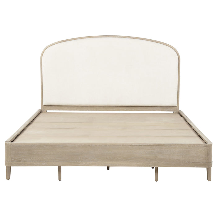 Lucaire Queen Upholstered Panel Bed Sandstone