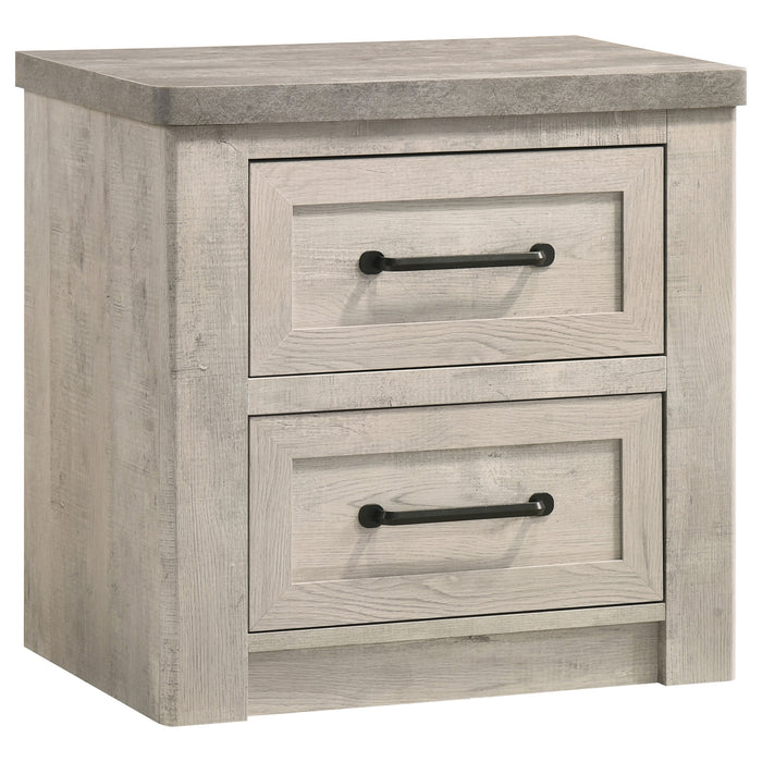 Nevado 5-Piece Eastern King Panel Bedroom Set Grey and Weathered Taupe