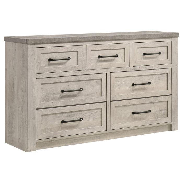 Nevado 5-Piece Eastern King Panel Bedroom Set Grey and Weathered Taupe