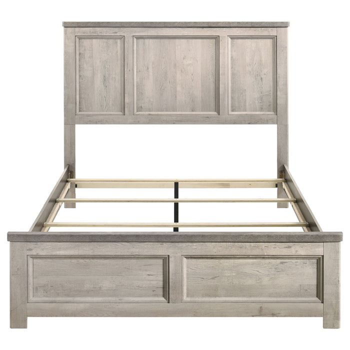 Nevado Farmhouse Queen Panel Bed Grey and Weathered Taupe