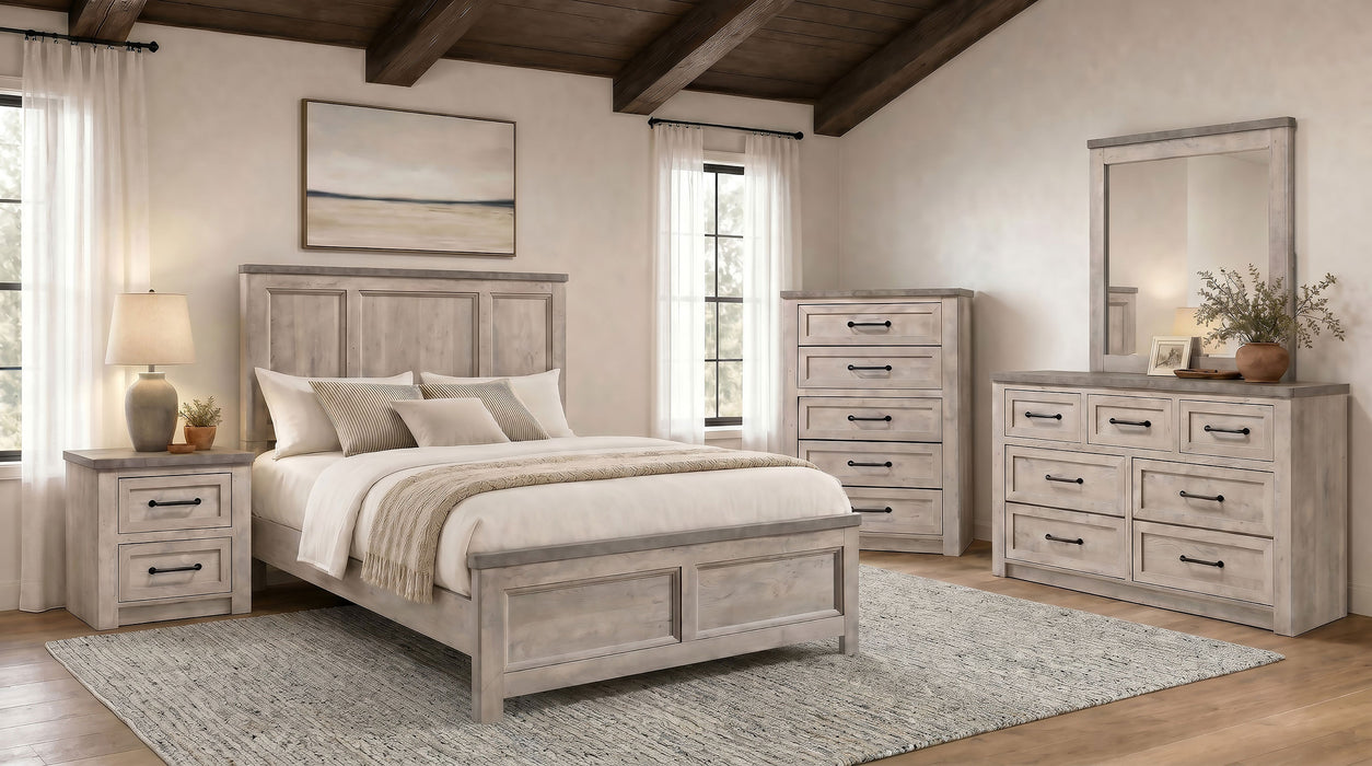 Nevado Farmhouse 7-Drawer Dresser and Beveled Mirror Set