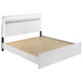 Viana 4-piece Eastern King bedroom set in white high gloss with touch-control LED lighting by CoasterEveryday