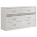 CoasterEveryday Viana 4-piece touch-control LED Eastern King bedroom set with high gloss white finish and modern furniture design.