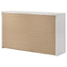 CoasterEveryday Viana 6-drawer bedroom dresser in white high gloss with chrome pulls