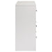 Viana 6-drawer bedroom dresser by CoasterEveryday in white high gloss with chrome pulls