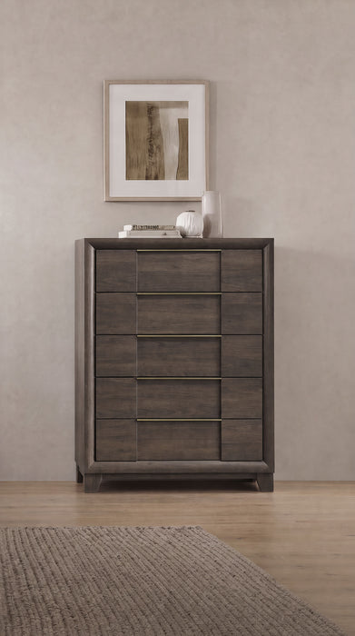 Farre 5-drawer Chest of Drawers Dark Brown