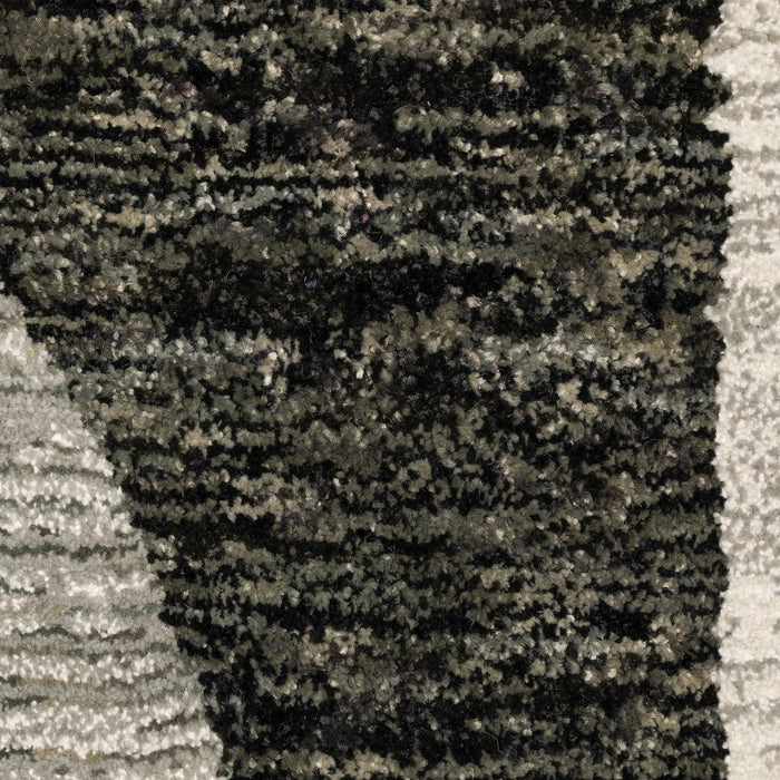 10' x 13.1' Geometric Power Loom Area Rug - Gray And Ivory