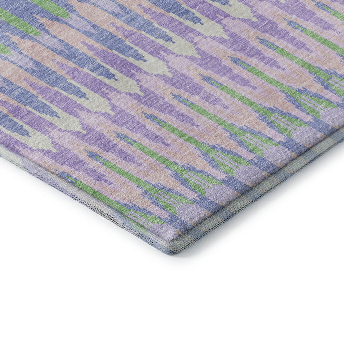 10' X 14' Southwestern Washable Area Rug With UV Protection (668259) - Lavender / Pink / Green