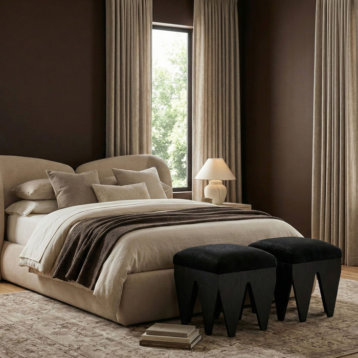 Altair - Fabric Bench - Black Base