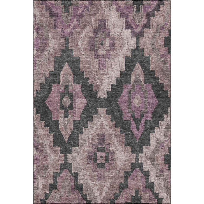 10' X 14' Washable Area Rug With UV Protection (707215) - Blush / Gray