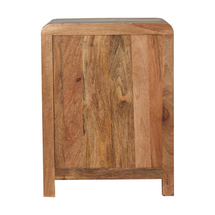 24" Solid Wood Three Drawer Nightstand - Oak
